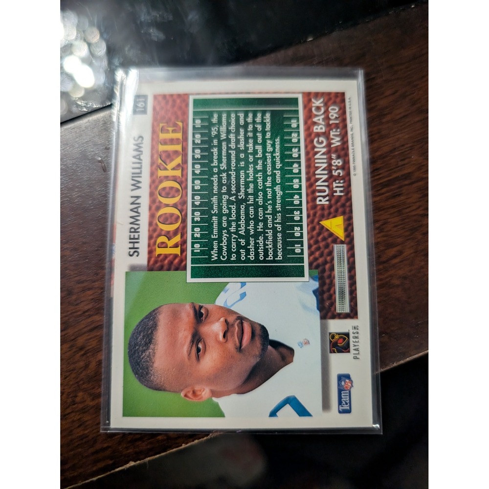 1995 Score Summit Edition Sherman Williams Rookie Card 161 Dallas Cowboys NFL - Picture 2 of 2